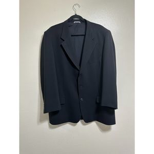 Bernini of Beverly Hills Men's Wool 3-Button Black Jacket Made In Italy Size 38R